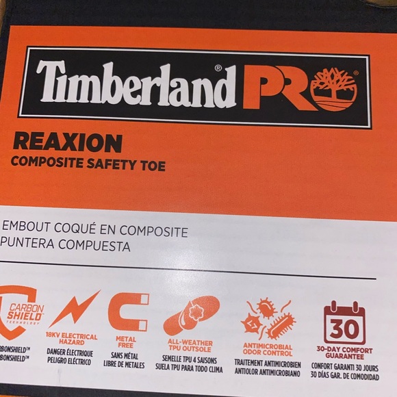 TimberlandPRO metal toe shoes mens9.5 - Picture 7 of 8